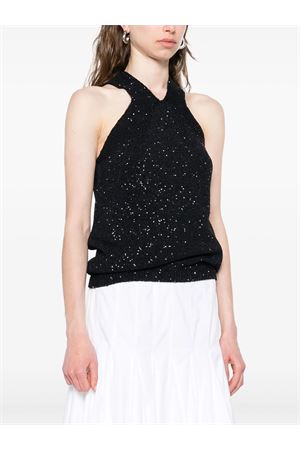 Top con paillettes blu navy FABIANA FILIPPI | MAD275F552L3315146